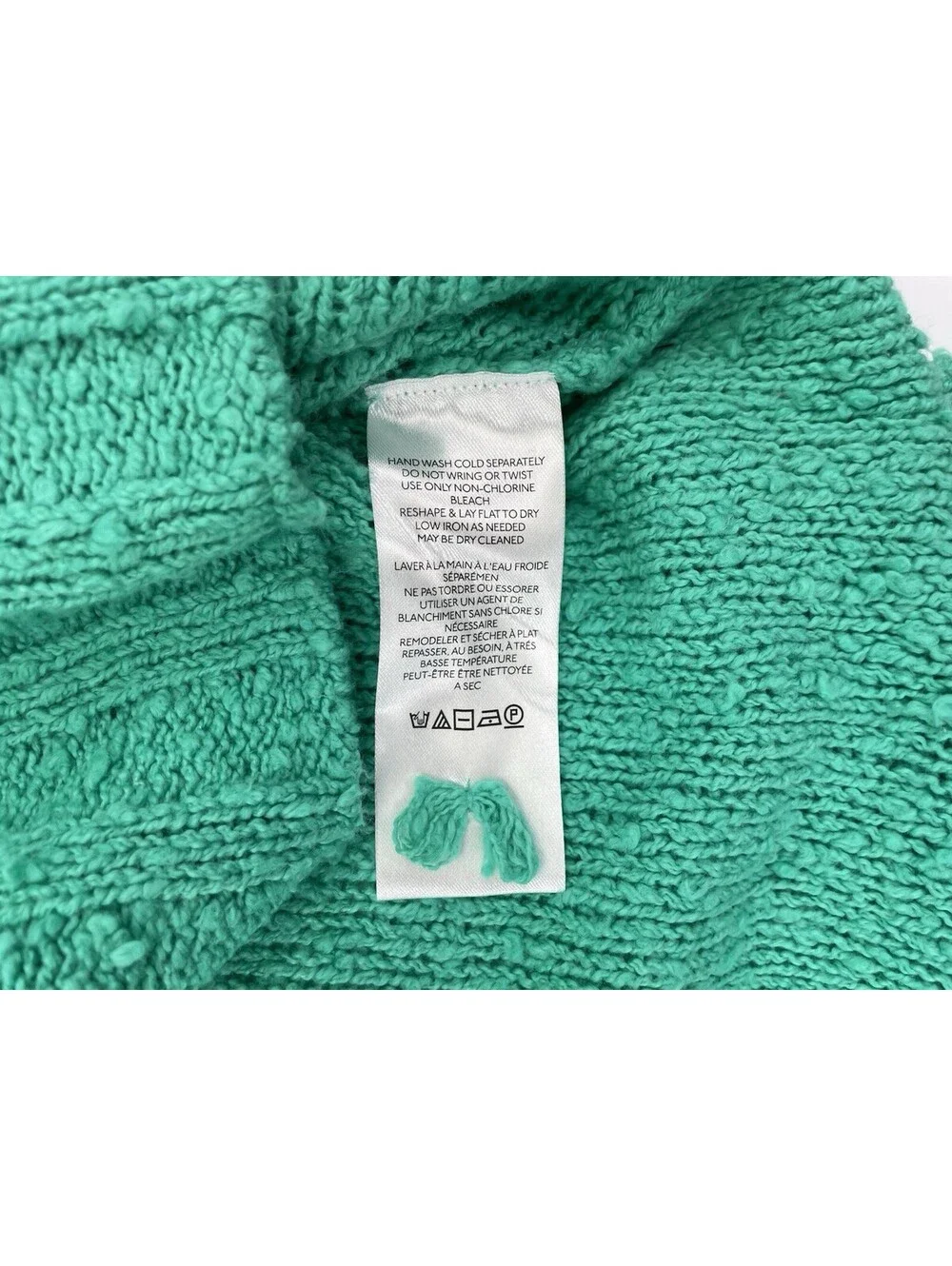 NWT Anthropologie Pilcro Green V Neck Sweater Womens S Slouchy Textured Knit